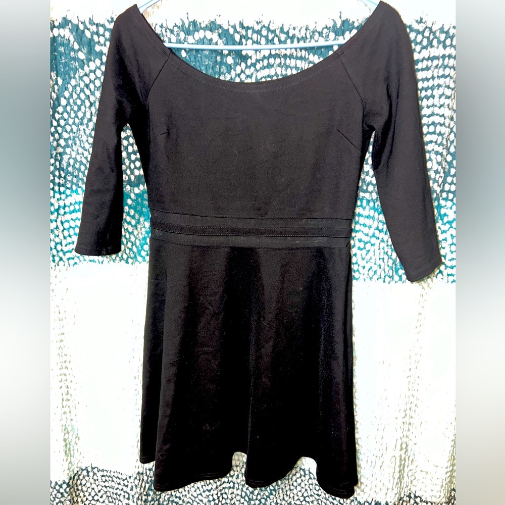 Black A-line Lulus mini dress, size medium